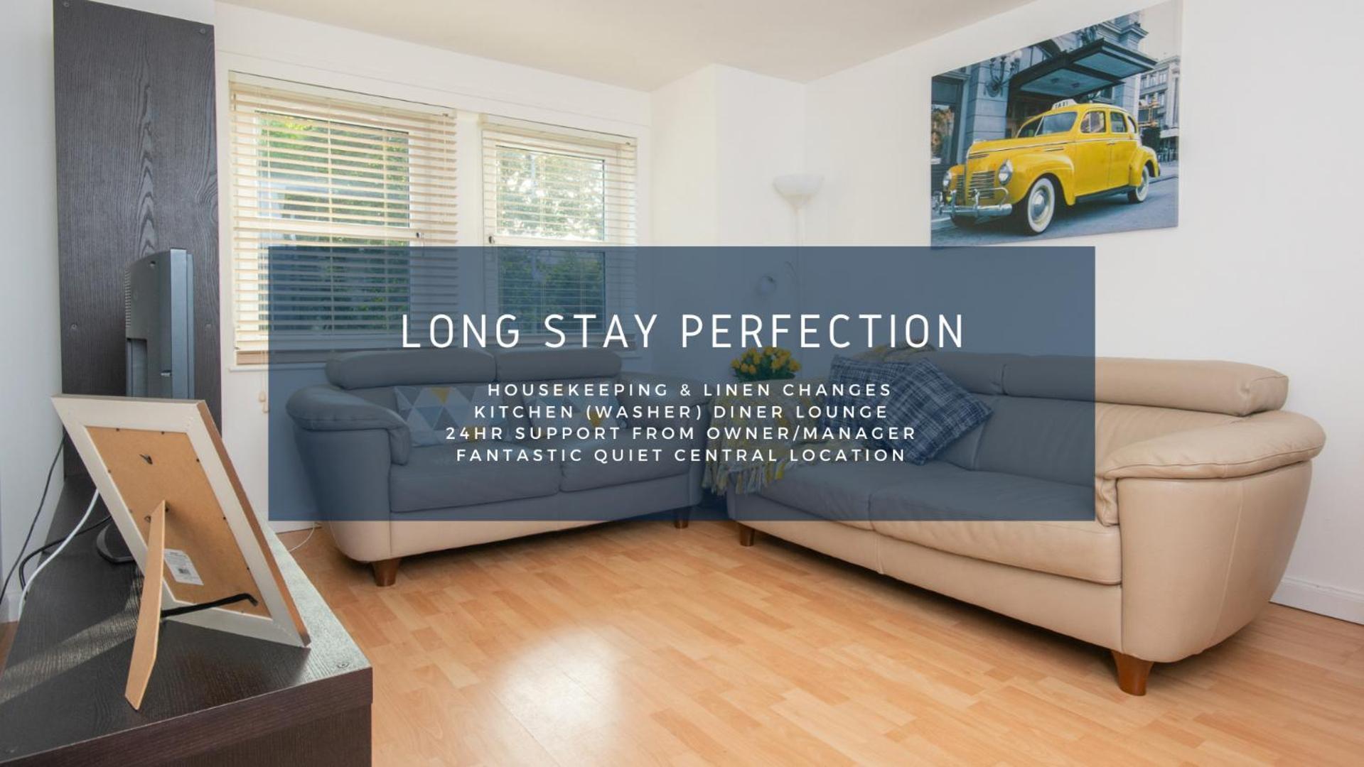 Dwellcome Home Ltd 2 Bedroom King & Double Central Apartment, Free Allocated Barrier Secured Parking Space At Rear Entrance & Fast Wifi, Ideal For Long Term Contractor, Corporate, Etc Stays, Regular Housekeeping Option - See Our Site For Assurance Aberdeen Eksteriør billede